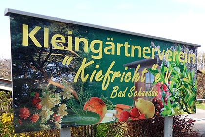 Kleingärtnerverein Kiefricht e. V. - Schild